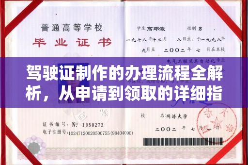 镇安驾驶证制作的办理流程全解析，从申请到领取的详细指南