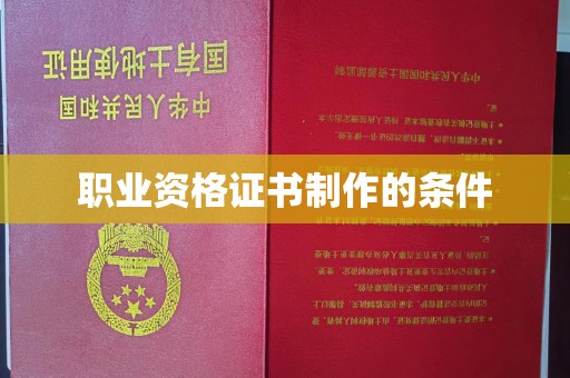 镇安职业资格证书制作的条件