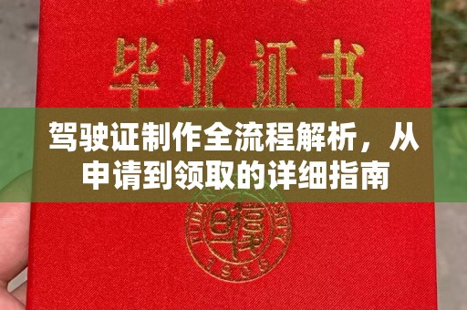 镇安驾驶证制作全流程解析，从申请到领取的详细指南